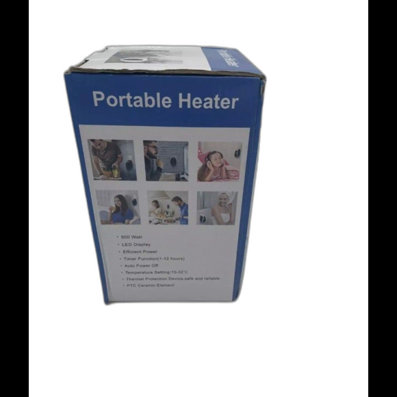 Portable Electric Heater with Remote 500watt Personal Heater White - Picture 4 of 4